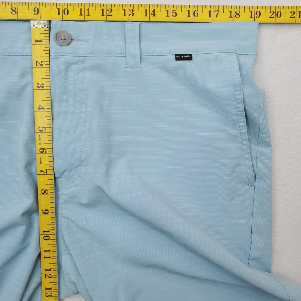 Travis Mathew Shorts Mens 36 Blue Pinstripe Chino Golf Stretch Performance 9" - Picture 7 of 10